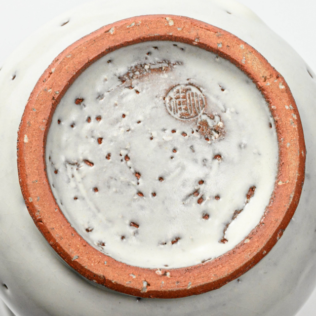 萩焼(伝統的工芸品)タンブラー特大鬼白竹胴締碁笥底No742