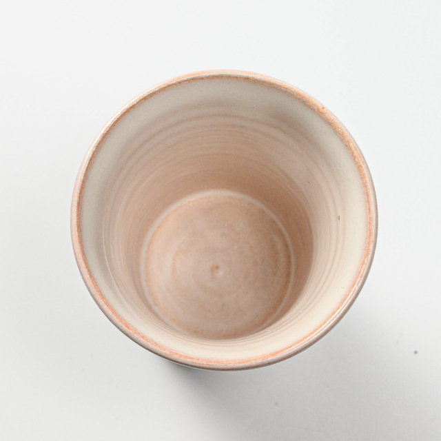 萩焼(伝統的工芸品)ミニタンブラー白姫端反碁笥底No754