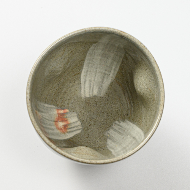 萩焼(伝統的工芸品)フリーカップ刷毛青呉器えくぼNo762