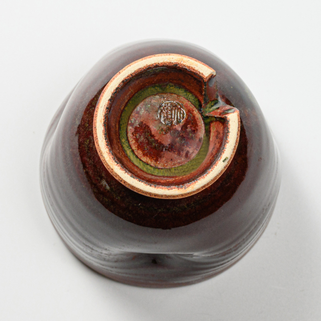 萩焼(伝統的工芸品)フリーカップ鉄赤釉呉器えくぼNo764