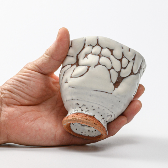 萩焼(伝統的工芸品)フリーカップ鬼白特呉器えくぼNo767