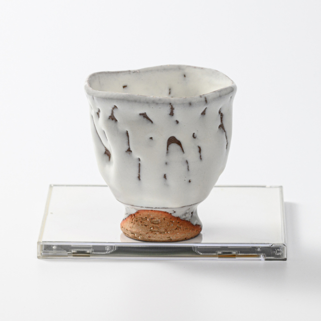 萩焼(伝統的工芸品)フリーカップ鬼白竹呉器えくぼNo769