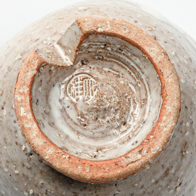 萩焼(伝統的工芸品)フリーカップ白萩掛分け呉器えくぼNo773