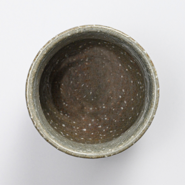 萩焼(伝統的工芸品)湯呑小刷毛青荒丸