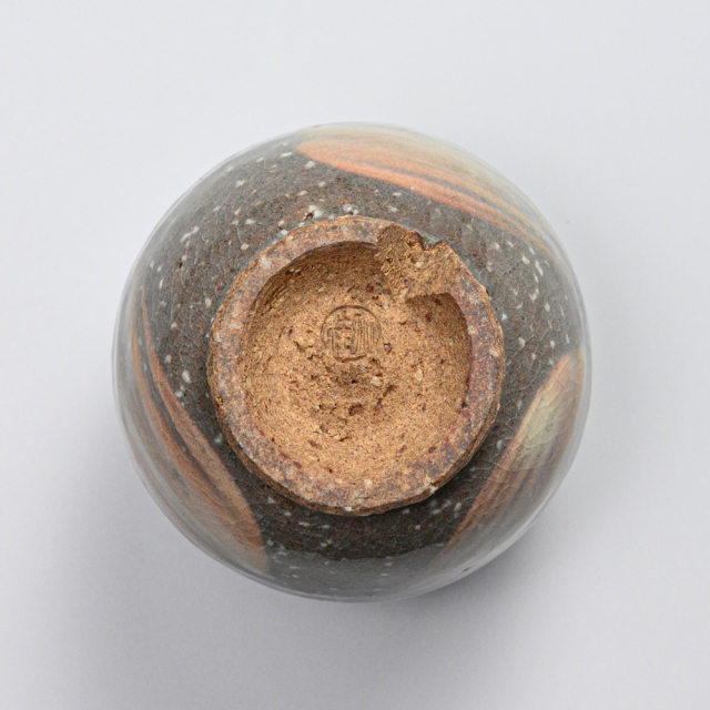 萩焼(伝統的工芸品)湯呑小刷毛青荒丸