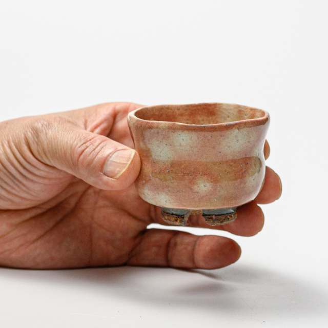 萩焼(伝統的工芸品)ぐい呑御本手胴締No808