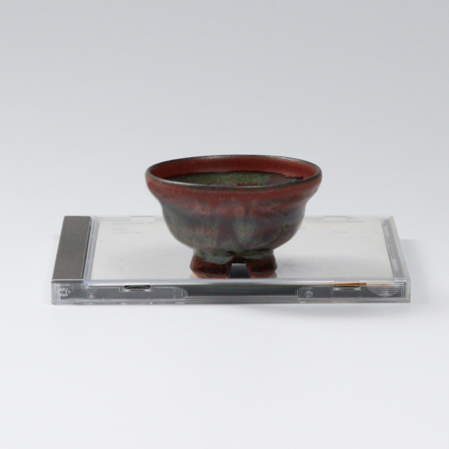 萩焼(伝統的工芸品)ぐい呑鉄赤釉ひさごNo816