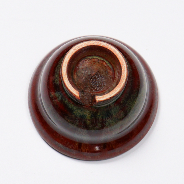 萩焼(伝統的工芸品)ぐい呑鉄赤釉ひさごNo816