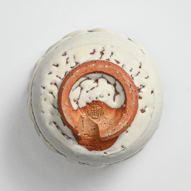 萩焼(伝統的工芸品)ぐい呑鬼白特胴締No818