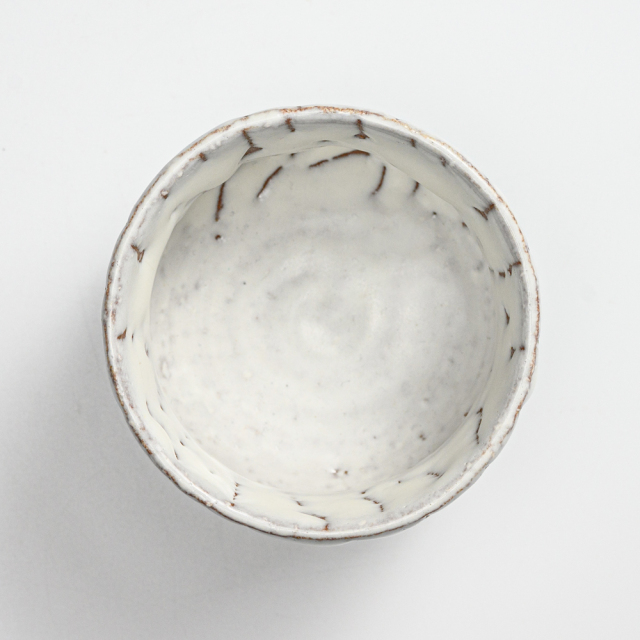 萩焼(伝統的工芸品)ぐい呑鬼白松胴締No819