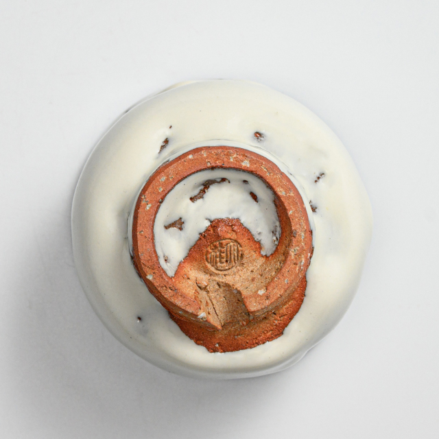 萩焼(伝統的工芸品)ぐい呑鬼白竹胴締No820