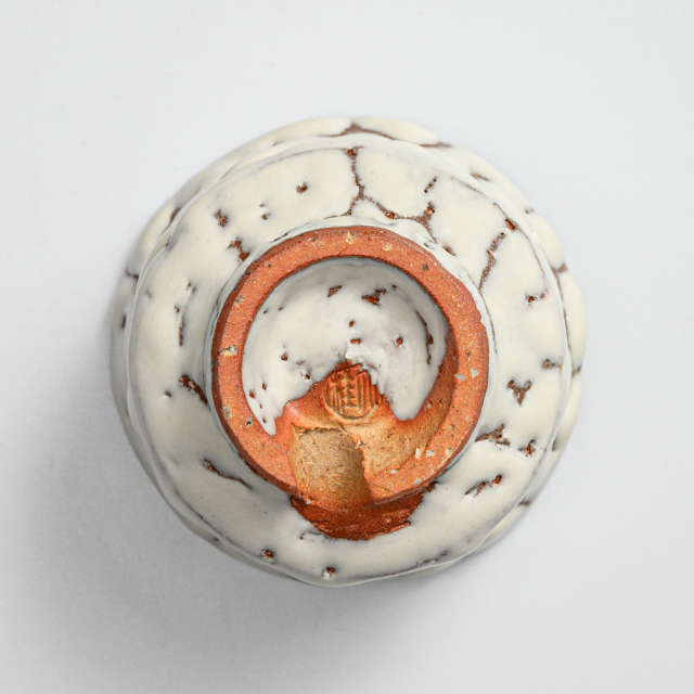 萩焼(伝統的工芸品)ぐい呑鬼白松端反No821