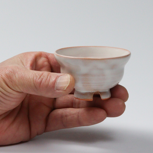 萩焼(伝統的工芸品)ぐい呑白姫ひさごNo845