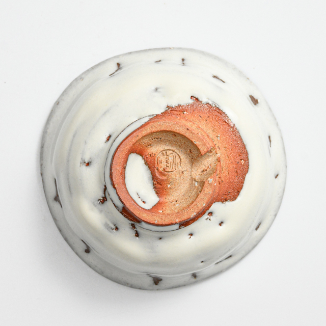 萩焼(伝統的工芸品)盃鬼白竹丸No876