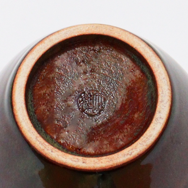 萩焼(伝統的工芸品)酒注ぎ小鉄赤釉筒片口