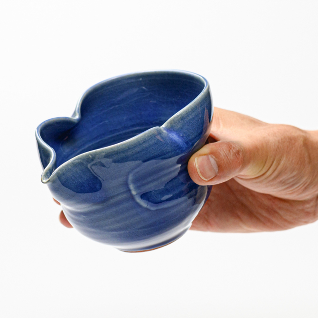 萩焼(伝統的工芸品)酒注ぎ大透青釉刷毛瓢箪