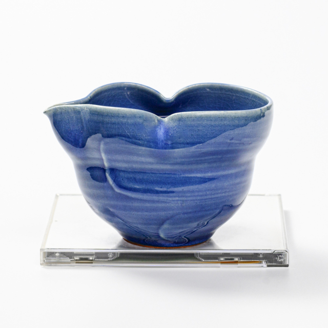 萩焼(伝統的工芸品)酒注ぎ大透青釉刷毛瓢箪