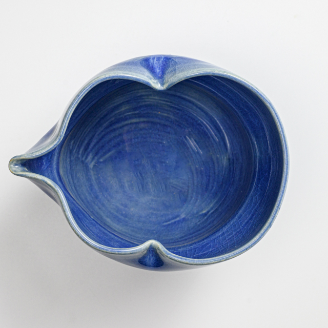 萩焼(伝統的工芸品)酒注ぎ大透青釉刷毛瓢箪