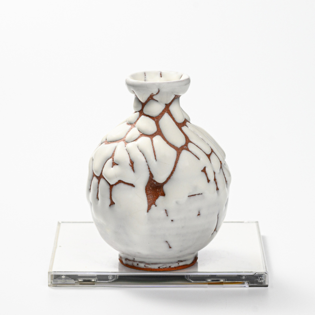 萩焼(伝統的工芸品)徳利鬼白松丸えくぼ