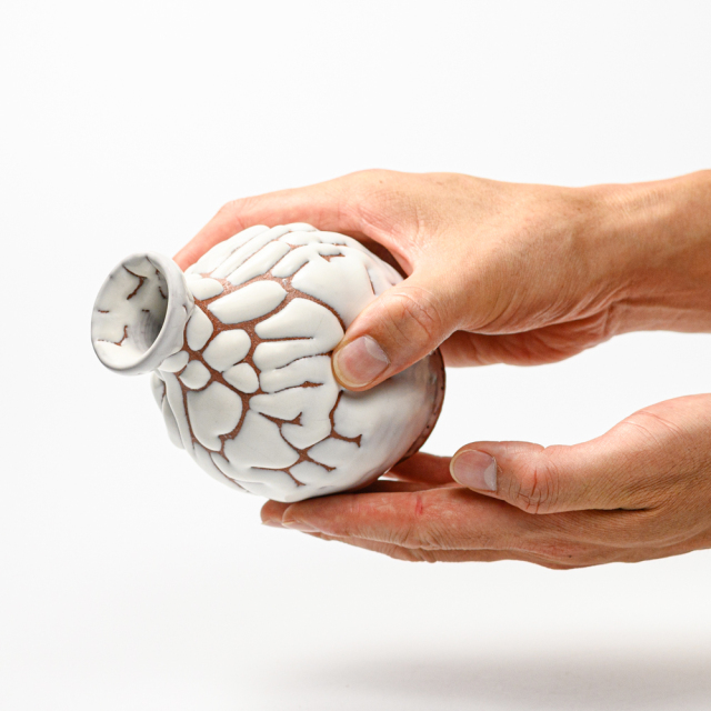 萩焼(伝統的工芸品)徳利鬼白松丸えくぼ