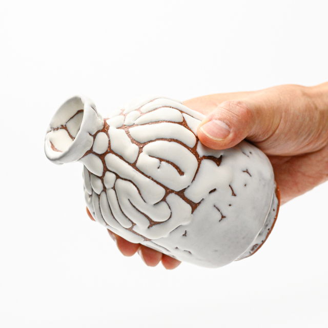 萩焼(伝統的工芸品)徳利鬼白松肩衝