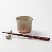 萩焼(伝統的工芸品)そばちょこ姫萩端反櫛目