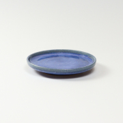 萩焼(伝統的工芸品)小皿透青釉丸No1237