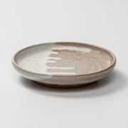 萩焼(伝統的工芸品)小皿白萩掛分け丸