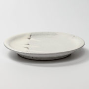 萩焼(伝統的工芸品)平皿中鬼白竹丸