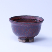 萩焼(伝統的工芸品)汲出し湯呑大鉄赤釉荒朝顔No147