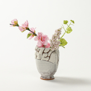 萩焼(伝統的工芸品)ミニ花入細鬼白松桂No1542