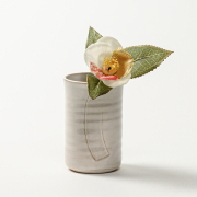 萩焼(伝統的工芸品)掛花入白姫筒ヘラメNo1561