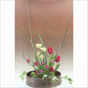 萩焼(伝統的工芸品)水盤鉄釉筒No1604