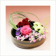 萩焼(伝統的工芸品)水盤鉄青釉筒No1610