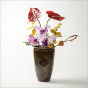 萩焼(伝統的工芸品)花器鉄赤釉呉器肩衝No1654