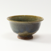 萩焼(伝統的工芸品)飯碗小鉄青釉朝顔No324