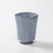 萩焼(伝統的工芸品)タンブラー小淡青釉四方No5008