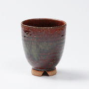 萩焼(伝統的工芸品)湯呑大鉄赤釉荒呉器No51