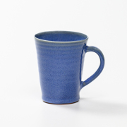 萩焼(伝統的工芸品)マグカップ小透青釉末広碁笥底No567