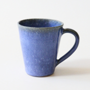 萩焼(伝統的工芸品)マグカップ小透青釉末広碁笥底No567