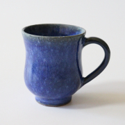 萩焼(伝統的工芸品)マグカップ小透青釉胴締