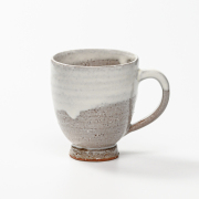 萩焼(伝統的工芸品)マグカップ小白萩掛分け呉器No579