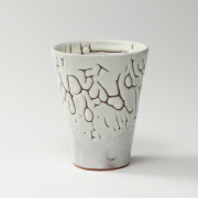 萩焼(伝統的工芸品)タンブラー大鬼白松筒碁笥底No730