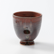 萩焼(伝統的工芸品)フリーカップ鉄赤釉呉器えくぼNo764