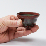 萩焼(伝統的工芸品)ぐい呑鉄赤釉ひさごNo816