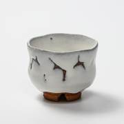 萩焼(伝統的工芸品)ぐい呑鬼白竹胴締No820