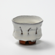 萩焼(伝統的工芸品)ぐい呑鬼白竹端反No822