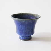 萩焼(伝統的工芸品)ぐい呑透青釉末広No847