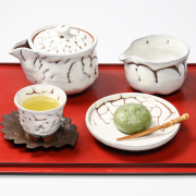 萩焼(伝統的工芸品)の煎茶器(湯呑・急須)
