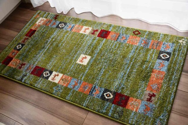 ギャッベ 絨毯 おしゃれ ラグ ラグマット 1畳 80×150cm じゅうたん